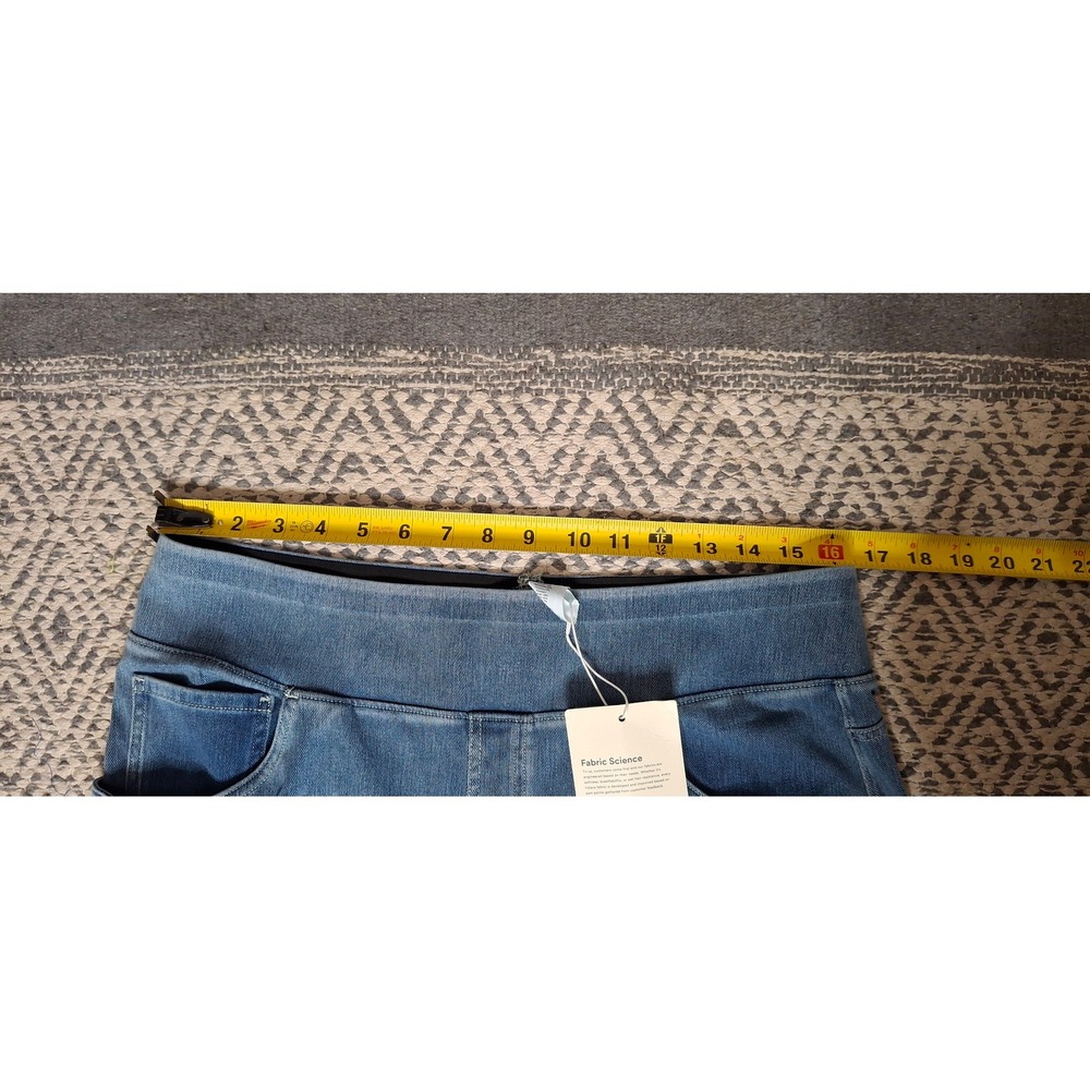 Halara Wide Leg Denim Jeans XL Regular Blue High Waisted Pull On Stretch - Picture 8 of 11